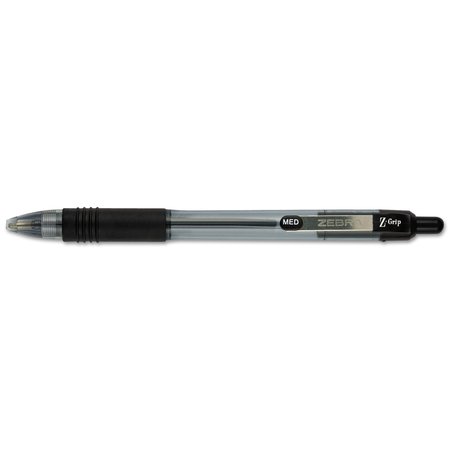 ZEBRA PEN Ballpoint Pen, RT, Medium, Black, PK12 22210